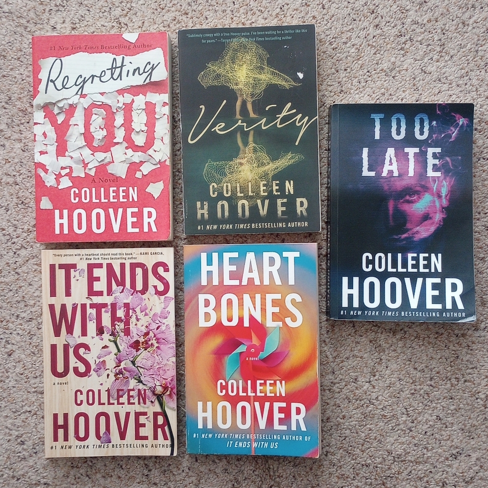 Verity Regretting You Heart of Bones Too Late It Ends With Us Lot Of Books